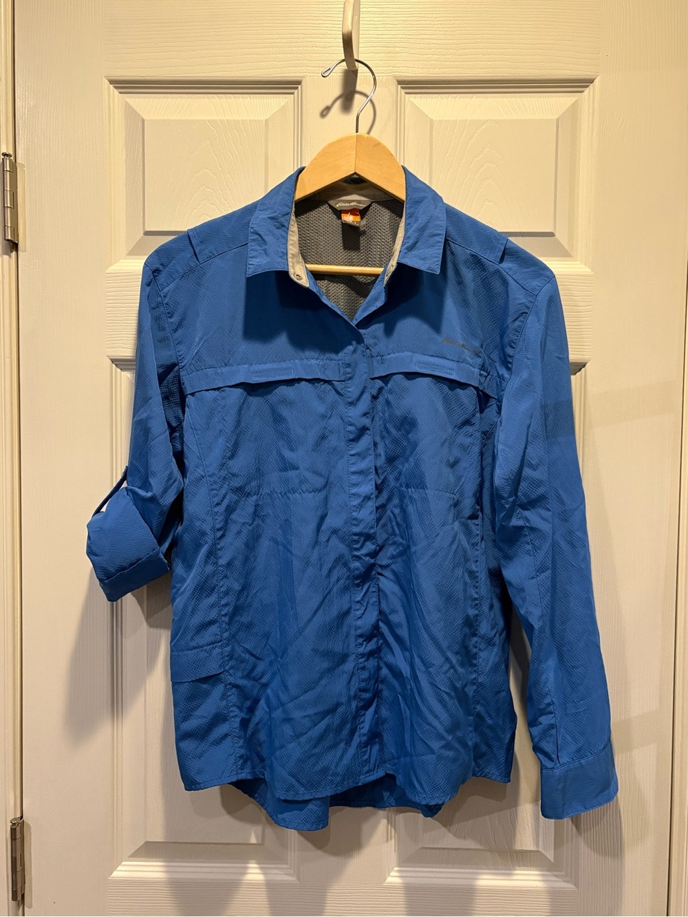 Eddie Bauer Royal Blue Women's Mountain 3.0 Long Sleeve Utility Shirt